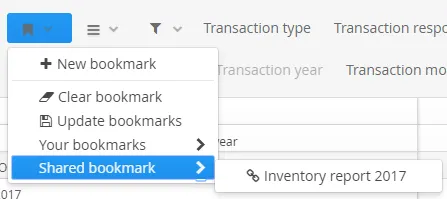 Shared bookmarks from the report