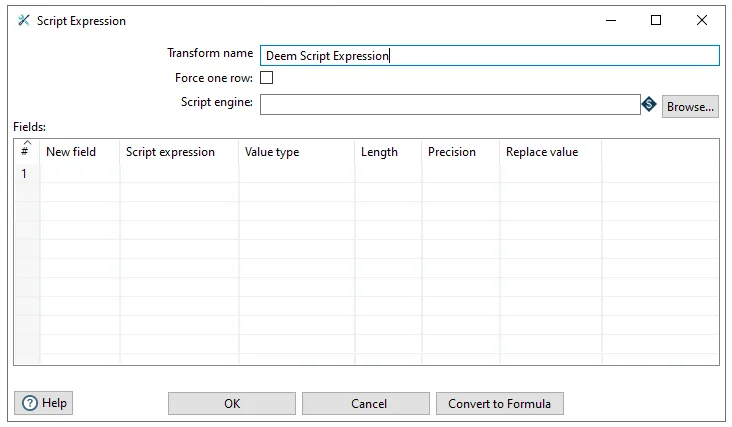 Script Expression Dialog