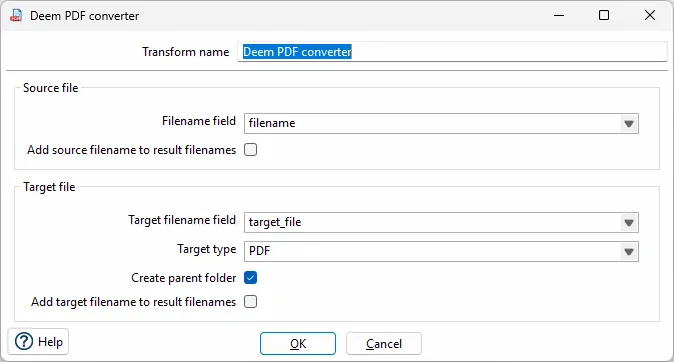 File Converter dialog