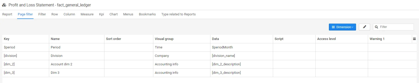 Report page filter 2